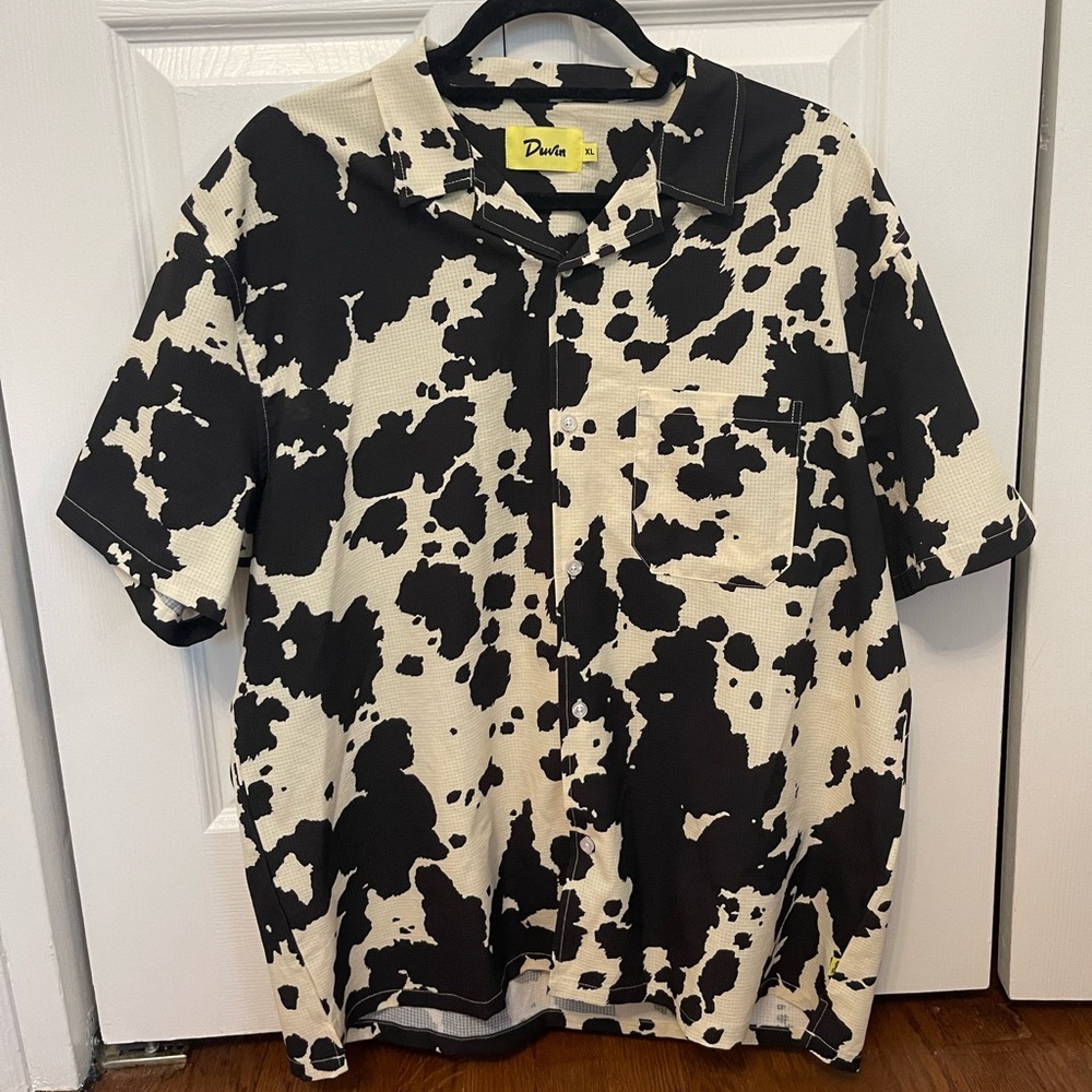 Men’s Duvin Cow Leisure Stretch Button-Up Size XL